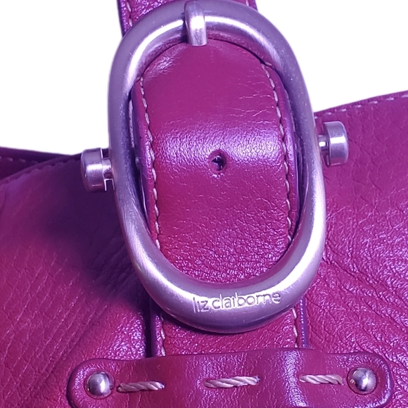 LIZ CLAIBORNE Vintage Liz Claiborne Genuine Red Leather Shoulder Bag 1980's EUC - Picture 3 of 14